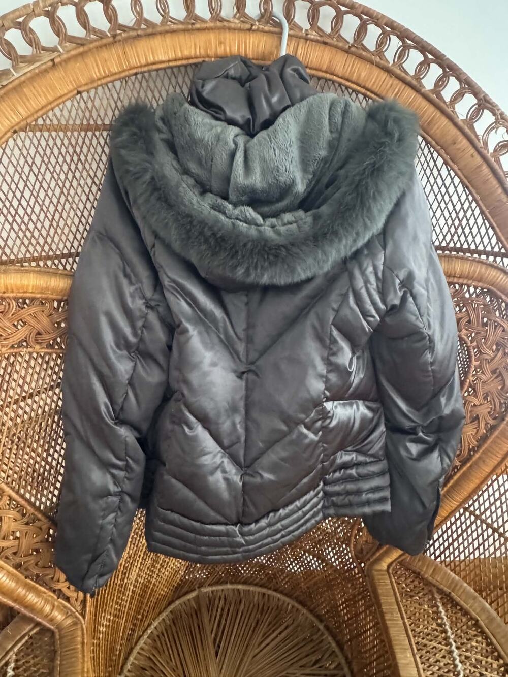 Like New - 1 Madison Hooded Down Puffer (Fox Fur Trim)